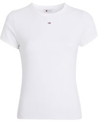 Tommy Hilfiger - T-Shirt Slim Essential Rib Große Größen - Lyst