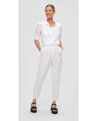 S.oliver - 7/8- Relaxed: Hose aus Leinenmix - Lyst