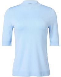 Comma, - Kurzarmpullover Strickpullover - Lyst