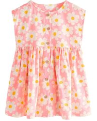 Next - Sommerkleid Geknöpftes Kleid aus 100 % Baumwolle (1-tlg) - Lyst