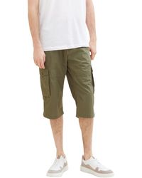 Tom Tailor - Stoffhose Shorts Max Fit Hose Seitliche Taschen 7529 in Olive - Lyst