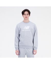 New Balance - Sweatshirt NB Essentials Stacked Logo Fleece C - Lyst