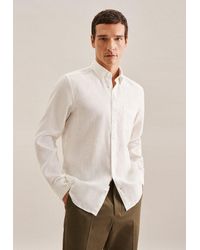 Seidensticker - Businesshemd Schwarze Rose Regular Langarm Button-Down-Kragen Uni - Lyst