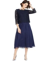 Uta Raasch A-Linien-Rock »in A-Linie« aus Chiffon - Blau