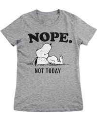 PEANUTS Worldwide LLC - T-Shirt Nope Not Today Girly Tee - Lyst
