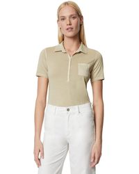 Marc O' Polo - Poloshirt mit Material-Mix-Details - Lyst