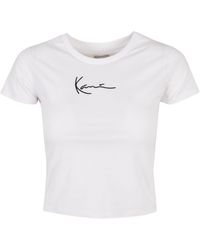 Karlkani - T-Shirt KKWQ22002WHT KK Small Signature Short Tee (1-tlg) - Lyst