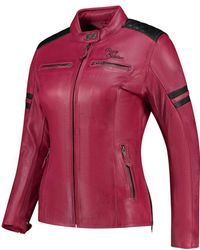 Rusty Stitches - Motorradjacke Joyce V2 Motorrad Lederjacke protektoren herausnehmbares reißverschluss - Lyst