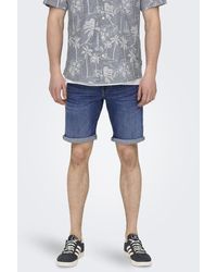 Only & Sons - ONSPLY MBD 8772 TAI DNM SHORTS NOOS - Lyst