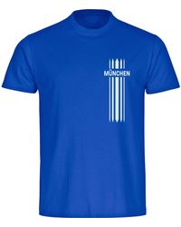 multifanshop - T-Shirt ünchen blau - Lyst