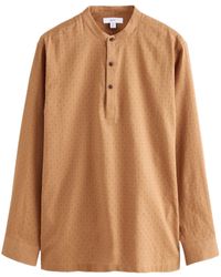 Next - Langarmhemd Strukturiertes Langarmshirt aus 100 % Baumwolle (1-tlg) - Lyst