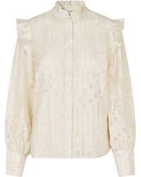 Second Female - Klassische Bluse Nete Frill Shirt - Lyst