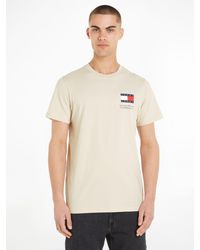 Tommy Hilfiger - T-Shirt TJM SLIM ESSENTIAL FLAG TEE EXT mit Rundhalsausschnitt - Lyst