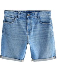 Next - Straight Fit Jeansshorts mit Stretch (1-tlg) - Lyst