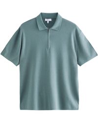 Next - Premium-Poloshirt Relaxed Fit mit Viertel-RV (1-tlg) - Lyst