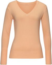 vivance active - V-Ausschnitt-Pullover in taillierter Form, weicher Strickpullover, Basic, klassisch - Lyst