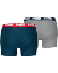 PUMA - Boxershorts Everyday Basic Boxers 2P (Packung, 2Er Pack) Mit Webbund - Lyst