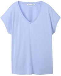 Tom Tailor - Kurzarmshirt fluent v-neck T-shirt - Lyst