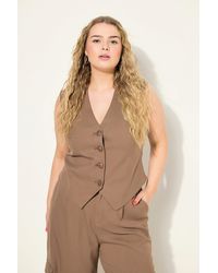 Studio Untold - Steppweste Anzug-Weste Fitted Fit V-Ausschnitt Spitzsaum - Lyst