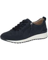 Caprice - 23702 (Leder, Mit Seitlichen Reissverschluss) Oceanblau Damen Sneaker - Lyst