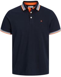 Jack & Jones - Poloshirt Polo Shirt JJEPAULOS Sommer Hemd Kragen Pique Cotton (1-tlg) 3613 in Blau-2 - Lyst