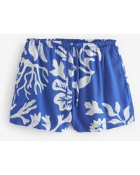 Next - Boyfriend-Shorts mit Leinen und Kordelzug (1-tlg) - Lyst