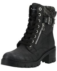 Tom Tailor - Stiefelette Lederimitat/Textil Schnürstiefelette - Lyst