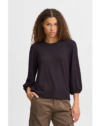 Pulz - Langarmbluse PZJANE 3/4 sleeve Tshirt schlichte Bluse - Lyst