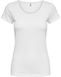 ONLY - 4er Pack T-Shirt Live Love Kurzarmshirt Basic Baumwollmix - Lyst
