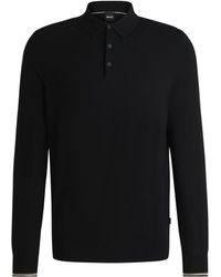 BOSS - Strickpullover Gemello-P mit Polokragen (1-tlg) - Lyst