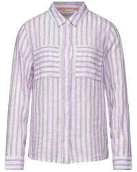 Street One - Blusenshirt LS_Striped shirtcollar blouse - Lyst