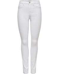 ONLY Skinny-fit-Jeans ONLROYAL HW SK JEANS DNM WHITE NOOS | Lyst DE