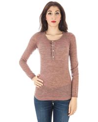 Fred Perry - Strickpullover Rosa pullover mit Knöpfen und Logo - Lyst