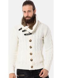 Cipo & Baxx - Strickpullover Pullover mit trendigem Schalkragen, CP265 - Lyst