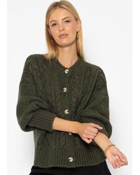 SassyClassy - Oversize Strickjacke mit Zopfmuster Elegant Lässiger Cardigan aus hochwertigem Strickmaterialien Made in Italy - Lyst