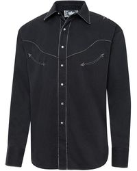 Stars & Stripes - Langarmhemd Westernhemd Black Eagle mit Adlerbestickung am Rücken - Lyst