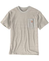 Carhartt - Relaxed /S Pocket T-Shirt Malt/Apple Butter Stripe - Lyst