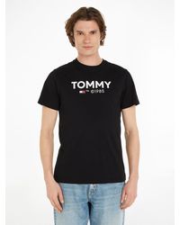 Tommy Hilfiger Durchgehendem Druck T-Shirt in Blau für Herren | Lyst DE | T-Shirts