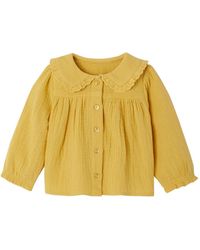 VERTBAUDET - Langarmhemd Baby Bluse mit Bubikragen, Baumwollmusselin - Lyst