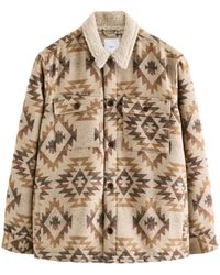 Next - Hemdjacke mit Borgfutter und -Muster (1-St) - Lyst