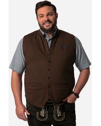 Men Plus - Plus Steppweste Men+ Trachten-Weste Sweat Stehkragen bis 8 XL - Lyst