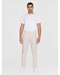 Knowledge Cotton - Chinohose CHUCK Regular Chino Linen Pants - Lyst