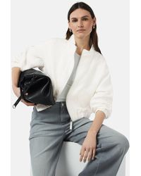 comma casual identity - Blusenblazer Strukturierter Blouson im Boxy Fit Logo - Lyst