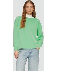 S.oliver - Scuba-Sweatshirt aus Modalmix mit -Schriftzug 3D-Effekt - Lyst