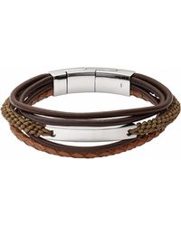 Fossil Armband »MENS CLASSICS, JF02703040« - Mehrfarbig