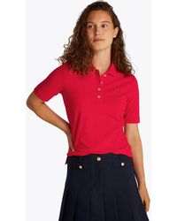 Tommy Hilfiger - Poloshirt 1985 Regular Fit Pique Premium Polo Logo-Stickerei, mit Seitenschlitzen - Lyst