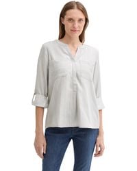 Tom Tailor - Klassische Bluse mit verstellbaren Ärmeln - Lyst