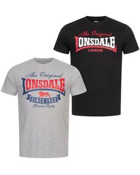 Lonsdale London - T-Shirt Doppelpack Gearach - Lyst