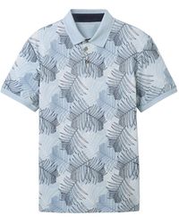 Tom Tailor - T-Shirt allover printed polo - Lyst