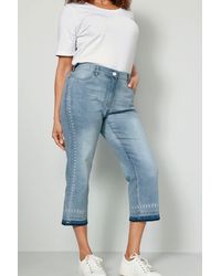 MIAMODA - 3/4-Jeans Slim Fit Stickereien 5-Pocket - Lyst